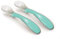 Nuvita 8480 EasyEating - set 2 cucchiaini in silicone con manico ergonomico anti-scivolo (Verde)