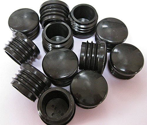 25mm Plastic Round Tube Insert Black Blanking End Cap Caps Tube Pipe Plug Bung, 20 x 25mm 1 x 18/16
