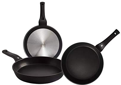 WMF PermaDur Premium - Set de 3 sartenes del aluminio aptas para inducción - 20 - 24- 28 cm