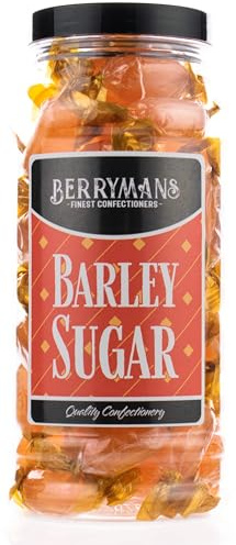 Original Barley Sugar Retro Boiled Sweets Gift Jar by Berrymans Sweet Shop - Classic Sweets, Traditional Taste.