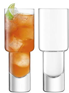 LSA International G1635-14-301 Vaso Mezclador de Vodka, Transparente, 400ml, Paquete de 2, Cristal