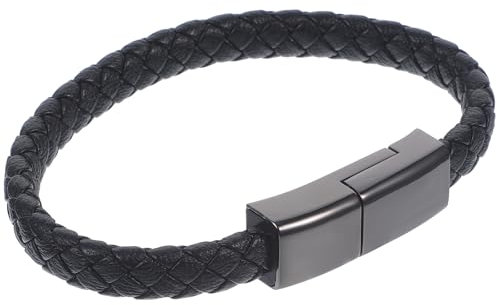 Hemobllo Type C USB Data Charging Cable, Beaded Bracelet Cable Portable Data Charging Cord Compatible for Type C Mobile Phone