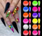 BISHENGYF 12 Boîtes Pigmento in polvere per unghie, Pigmenti fluorescenza Polvere glitter ultrafine per unghie Pigmenti per unghie Polvere per unghie Glitter gradiente Iridescente Decorazioni unghie