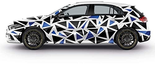 Auto-Dress Aufkleber Set/Dekor passend für Verschiedene Sportwagen - Motiv: Dreiecke (Farbwunsch)