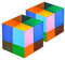 ECBALLI CMY Farbwürfel, dekorative RGB Dispersion farbige CMYcube, Fotografie Acryl Prisma pädagogische Geschenke, 40mm (40mm 2Pack)