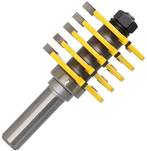 Xuulan Xianglaa-Router Bit, 1pc Box Joint Router Bit - Einstellbarer 5 Blade1 / 2 Shank 12mm Schaft for Holzschneider Zapfenschneider for Holzbearbeitungswerkzeuge RCT15383, hohe Qualität