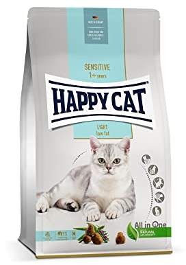 Happy Cat 70604 - Care Adult Light - Trockenfutter mit Geflügel für übergewichtige Katzen und Kater - 4 kg Inhalt