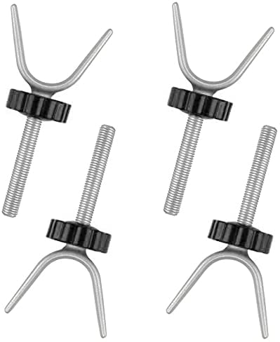 4 Stück Druckschrauben, Baby Tor Schrauben, Kindergitter Zubehör, Stahl rutschfest Y-Typ M10 Multifunktion Druckmontierte Schrauben für Baby Gates Stair Gates, Pet Gates (Schwarz + Splitter)