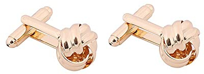 BJH 1 Paar Geflecht Twist Seil Knoten Französisch Manschettenknöpfe für Hemd Hochzeit Festival Geburtstag Geschenk Tanzparty(Gold)