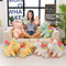 SNOWOLF Hockendes Sitzendes Einhorn Stofftier Spielzeug Niedliches weiches Einhorn Plüsch Umarmungskissen mit Regenbogenflügeln Kawaii Spielzeug für Kinder Mädchen (gelb, 55 cm)