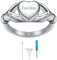 Richsteel Claddagh Fingerring für Damen Herren personalisierter Memorial Kremation Ring in Größe 59.5 für Asche Einäscherrung Schmuck Andenken