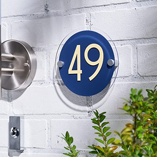 Personalised House Sign 'Beta S' Plaque Door Numbers Letters Address Plate 3D Effect Acylic Vinyl Includes All Fixings Easy to See
