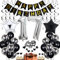 17. Geburtstag Dekoration - Schwarz Tortendeko für Junge und Mädchen, Black and White Party Deko, Geburtstagsdeko 17 Jahre