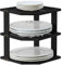 YOUDENOVA Organizador de vajilla de bambú, 25 x 25 x 25 cm, 3 niveles para estante de cocina, escurridor de platos, color negro
