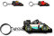 Rennwagen-Schlüsselanhänger, Autoreifen, kompatibel mit F1-Team-Fan, Geschenk, Zubehör (44), 44, Small