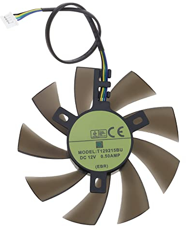 The Lord of the Tools Ventilateur de Carte Vidéo 4 Broches à Deux Roulements à Billes 0,5A 12V Compatible avec Zotac GTX 1060 3 Go/1060 Mini Composants d'ordinateur de Carte Graphique
