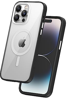 FLOLAB Schutzhülle für iPhone 14 Pro Max: Surtect Tri-Fusion, ultra-schützendes schlankes Design, militärische Qualität, kompatibel mit MagSafe, kristallklar mit arktischem Weiß