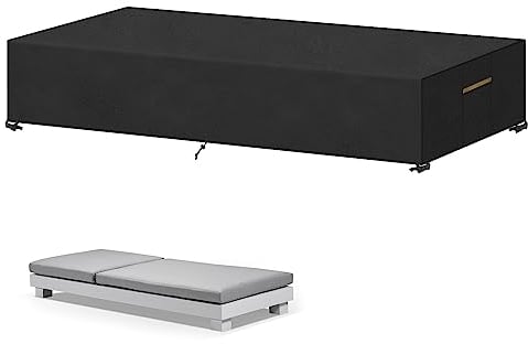 VANSHEIM Housse pour Transat Jardin Housse de Chaise Longue de Jardin Housse de Protection Transat Bain de Soleil Extérieur Anti UV Housse de protection pour Chaise Longue,Chaise de Jardin 210x75x30cm