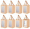 BENECREAT 8 Packung Braune Kraftpapiertüten Mit Transparentem Fenster, 30x20x16cm Große Geschenktüte Mit Griffen Zum Geburtstag, Hochzeit, Party, Jahrestag