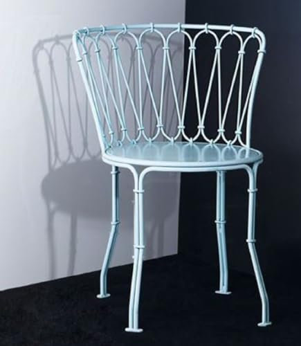 Casa Padrino luxury Art Nouveau wrought iron garden chair white H. 81 cm