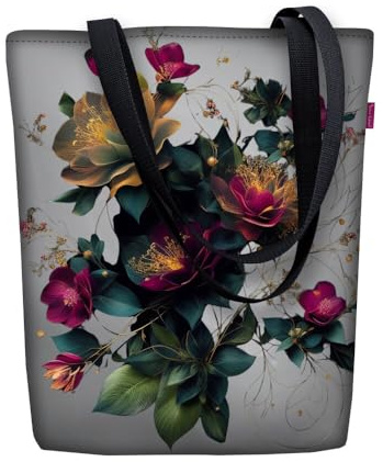 Bertoni Tasche Schultertasche Einkaufstasche Umhängetasche Shopper Tote Bag Handtasche Codura Mit Reißverschluss Sunny 40x36x2 cm Kiara