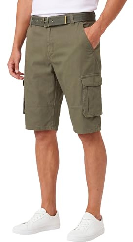 Arctic Seven Herren Cargo Shorts (29W-42W) Regular Fit Kurze Hosen mit Gürtel - 100% Baumwolle Obermaterial, Sommer Cargohose Männer - AS-409