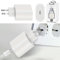 USB-C Schnellladegerät 2er Set | 5V 3A 20Watt 220V 56-60HZ | Kunststoff weiß | Netzteil Netzstecker Netzladeadapter (1 x 2er Set USB-C Schnellladegerät 5V 3A)