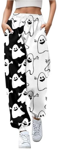 Generisch Tages Angebote Von Heute Jogginghose Damen Baggy Halloween Hose Freizeithose Hohe Taille Sporthose Trainingshose Jogger Pant Sweatpants Mit Taschen Blacks Friday Angebote