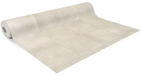 GIURI TESSUTI - Pavimento in PVC - Collezione Prestige - Rivestimento per superfici in Vinile Impermeabile con texture Antiscivolo e supporto Insonorizzante (H. 200 cm, STONECRETE LIGHT)