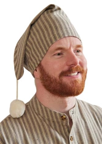 Lee Valley, Ireland - Herren-Nachtmütze, 100 % Baumwolle, hergestellt in Irland, Beige/Grün, Kastanienbraun, Einheitsgröße