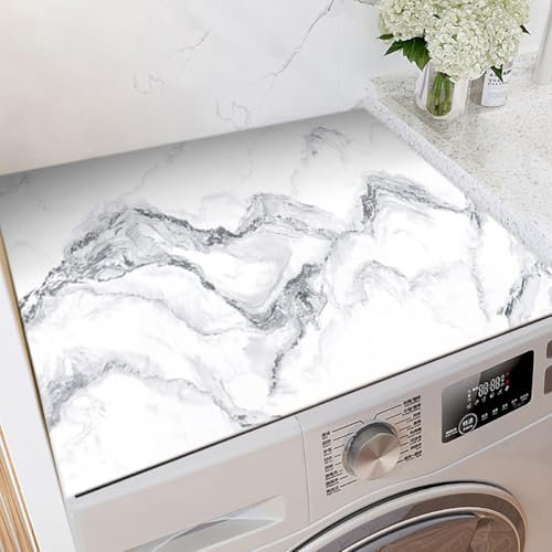 Tappetino Antiscivolo per Lavatrice e Asciugatrice 50x50cm,Super Assorbente Tappetino Protezione Superiore per Lavatrice a Tamburo Coperchio Universale per Frigorifero Cucina Lavanderia(Multicolore10)