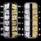 DMQ 3D Nail Charms, 2Boxes Gold Silver Bow Star Nail Gems Nail Studs, Metal Punk Alloy Rivet Stickers Bowknot Nail Rhinestones, Nail Art Decorations Accessories for Nail Design DIY Crafts