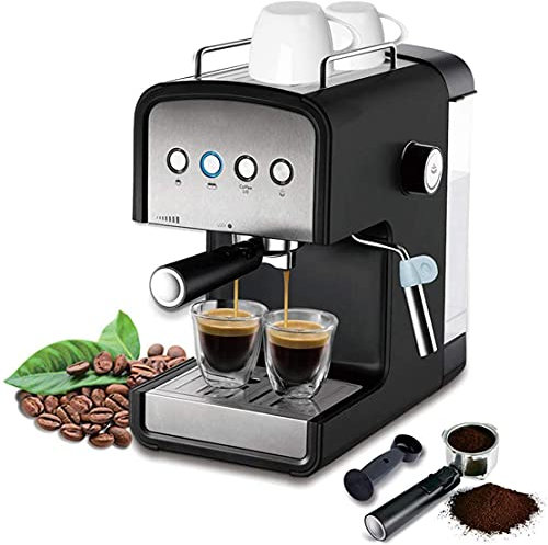 GLJTUO Cafetera Espresso De 15 Bares con Espumador De Leche, Protección contra Sobrecalentamiento Y Sobrepresión, Ideal para Preparar Latte, Moca Y Capuchino.