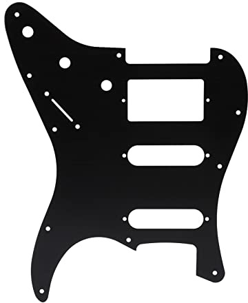 Electric Guitar Pickguard Aluminium Alloy Front Guard Plate, Schwarz, Robust und Langlebig - Schützt Gitarre Vor Kratzern, Einfach Zu Montieren Für DIY Musiker