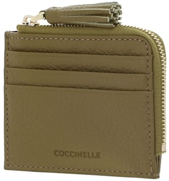 Coccinelle Leder Kartenetui Tassel Credit Card Holder Seagrass Khaki