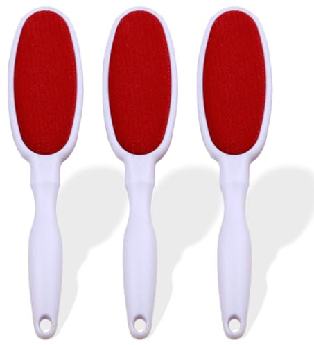 3 Pcs Spazzola Velluto Levapelucchi per Abbigliamento, Double Face Multiuso, Rimuove Pelucchi e Lanugine, Doppi Cuscinetti in Velluto, Impugnatura Ergonomica