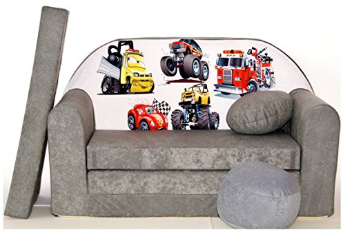 Welox Kindersofa Spielsofa Minicouch aus Schaum Kindersessel Kissen Matratze Farbwahl (A14)
