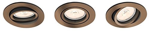 Philips Donegal Einbaustrahler, 3 Stück, Sockel GU10, rund, kupferfarben