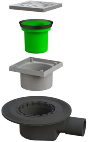 BONOMINI part_B079HZL2PZ Pozzetto Go con griglia Inox 40/50mm, Multicolore
