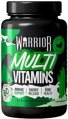 Warrior Multivitamin Tablets for Women & Men 60 Day Daily Supplement | Once Daily Multivitamin Tablets, B Vitamins, Iron & Zinc, Energy, Bone, Muscle & Immune Support, 60 Day Supply