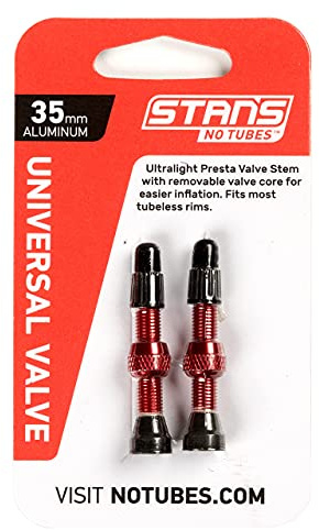 Stan's NoTubes - Universal Alloy Presta Tubeless with Removable Valve Core in (Pair)