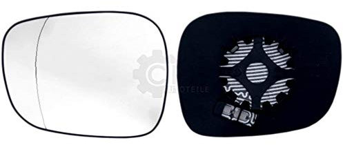 Spiegelglas + Haltefuss Links für X1 (E84) asphärisch beheizbar Außenspiegel