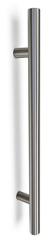 oppali Brushed Stainless Steel 304 Entrance Door Pull Handle | Handle Diameter 30mm | Round T-Bar | 60cm Total Length