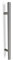 oppali Brushed Stainless Steel 304 Entrance Door Pull Handle | Handle Diameter 30mm | Round T-Bar | 60cm Total Length