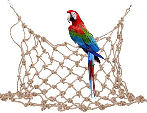Toy for Budgie Bird Climbing Playground Climbing Rope Frame Bird Playground Suspension Bridge Bird Cage Accessories Rocking Toy for Parrot Budgie Cockatiel Conure Lovebird(S)