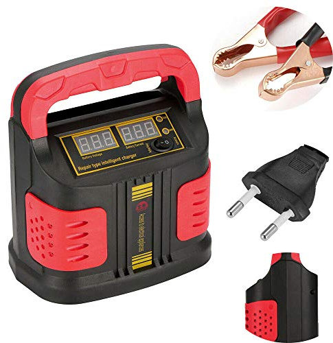 Chargeur de Batterie de Voiture, 12V / 24V 15A 35AH-200AH Chargeur et mainteneur de Batterie au Plomb Automatique pour Moto, Voiture, SUV