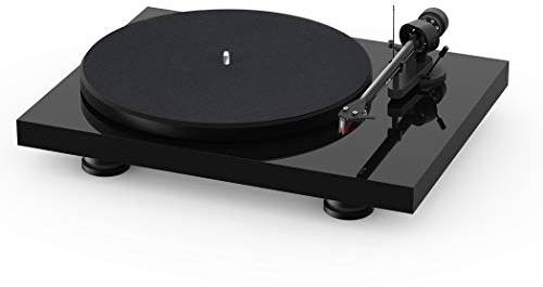 Pro-Ject Debut Carbon EVO, Audiophiler Plattenspieler mit Carbon Tonarm, elektronischer Geschwindigkeitsumschaltung und vormontiertem 2M Red Tonabnehmer (Hochglanz Schwarz)