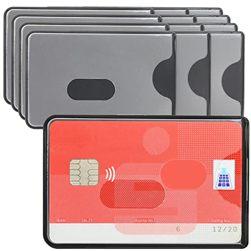 WallTrust RFID NFC Blocker Hartplastik Schutzhülle - 12 Stück - Kartenschutzhülle für Kreditkarten Ausweis transparent - Sicherheit gegen Datenklau Kartenhülle und EC Karten Bankkarten