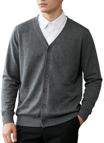 MANBOZIXi Cardigan da Uomo Maglieria Leggera