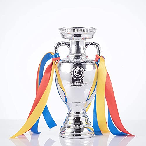 LICHUXIN Fußball-Trophäen, Harz-Replika-Trophäen Der Fußball-Europameisterschaft, Trophäen des Europameister-Pokals Mit Luftschlangen, Dekorative Souvenirs Und Sammlerstücke Für Den Fußballsport,34cm
